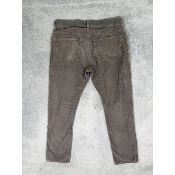 J Crew 770 Pants Mens 32x32 Gray Corduroy Straight Slim Stretch Chino Casual - Picture 2 of 11
